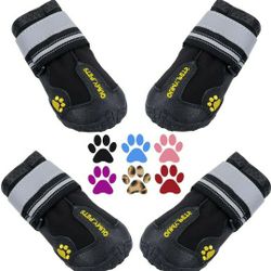 QUMY Dog Boots Waterproof Shoes 

Size 7