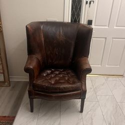 Brown Leather Chair 