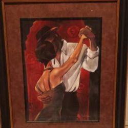 Framed Print Dancing Couple 30"x36"