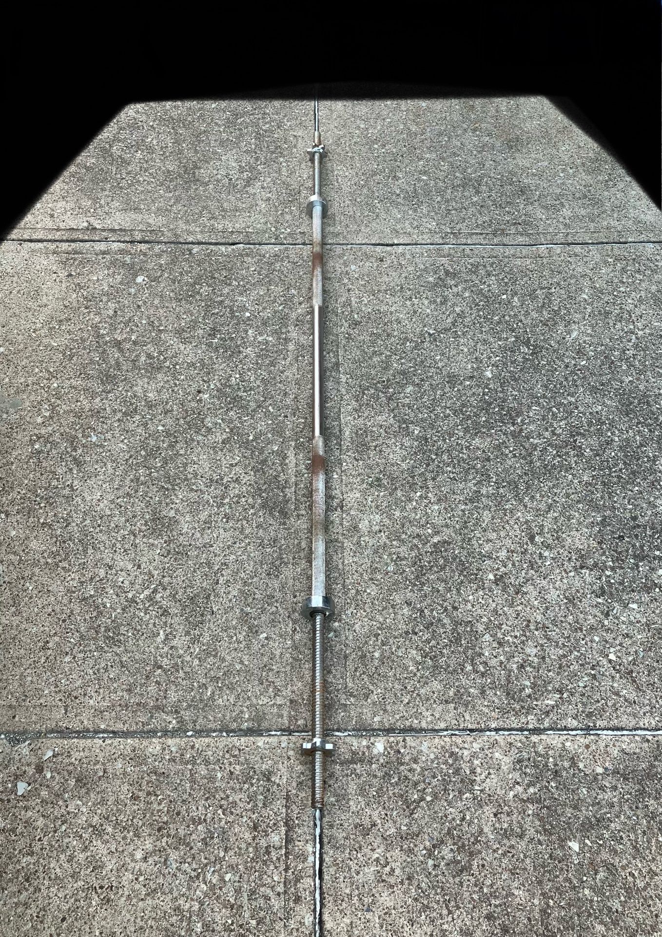 Standard 1" barbell 7' long for weight plates weights plate bar press 7ft long Thick Grip area