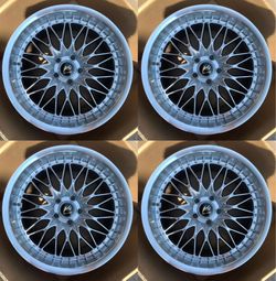New 20 Inch WORK VSXV Style Wheels 20x8.5/9 +35/+38 Gunmetal Grey Hyper Black Machined Lip Rims Set
