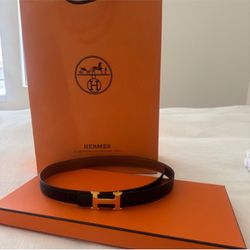 Hermes H belt buckle & Reversible leather strap 32 mm