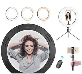 LED Ring Light 10.2" with Adjustable Tripod 