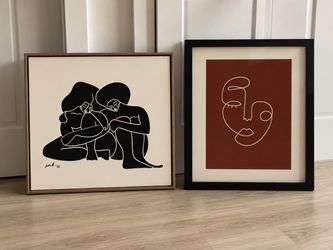 Set of 2 Abstract Framed Art Prints