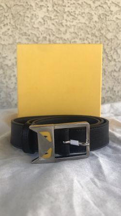New Fendi Men's Monster Eye Belt Black in Size 36/95 Authentic