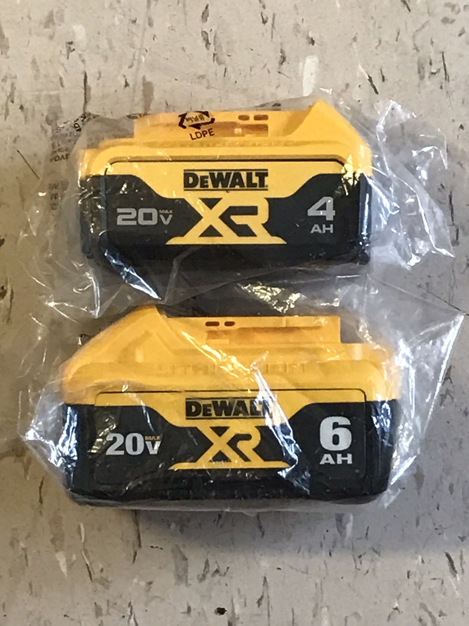 DEWALT 20V MAX XR Premium Lithium-Ion 6.0Ah and 4.0Ah