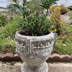 Pair Shabby Chic Vintage Pots