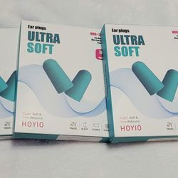 30 Foam Ear Plugs, Ultra Soft Slow Rebound 38 dB (Blue)