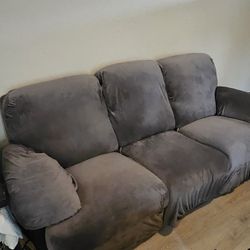 Black Leather Couch 