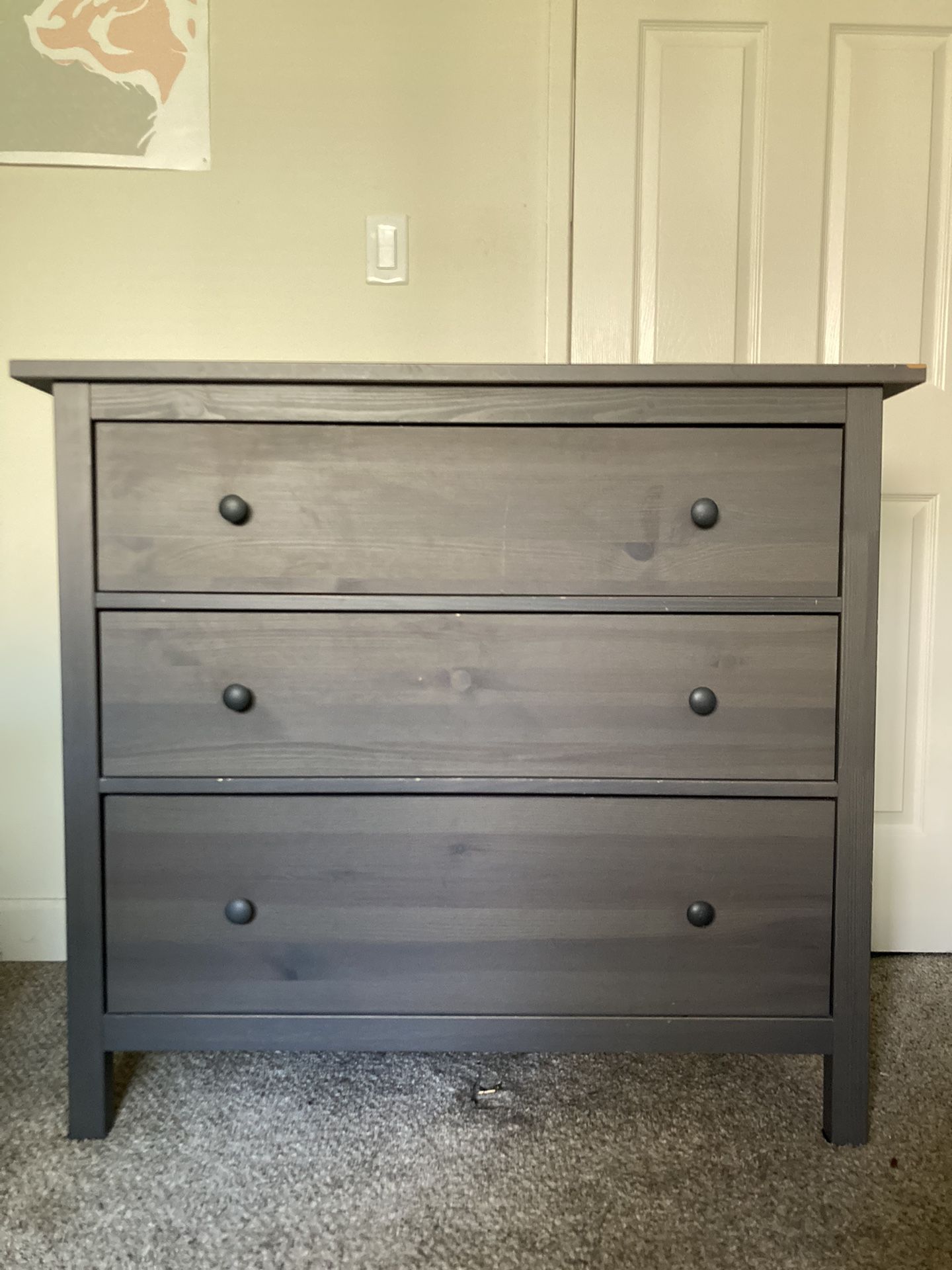 IKEA Hemnes 3-drawer Chest Dark Gray