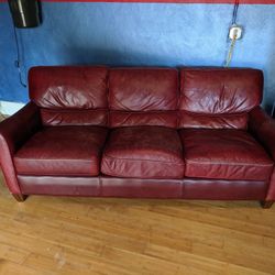 Red leather Sofa couch 