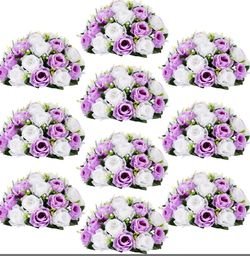 Inweder Flower Centerpieces For Wedding Tables: Wedding Table Decorations Lilac & White Flower Balls Centerpieces For Engagement Cerebration Party Cen