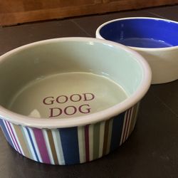 Ceramic Dog Bowl Set