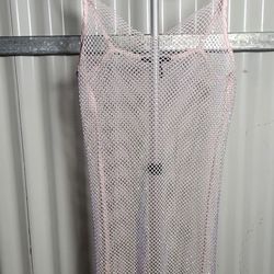 Forever 21 Rhinestone Mesh Mini Dress XS (0585)