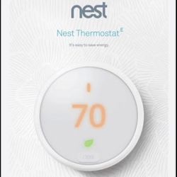 Nest Thermostat E Programmable Smart Thermostat for Home, App Controlled via Wifi, Programmable, Com