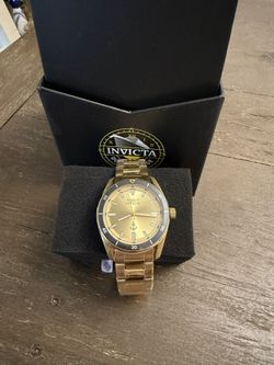 INVICTA Men 39mm Stainless Steel , Gold Color. 