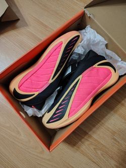Adidas Anthony Edwards AE 2 With Love Acid Orange Basketball Hoops Shoes Men's size 10 New