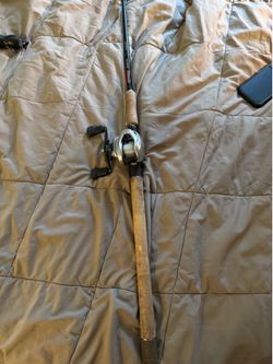 Huddleston 3-10oz swimbait rod with a tranx 301 5.8
