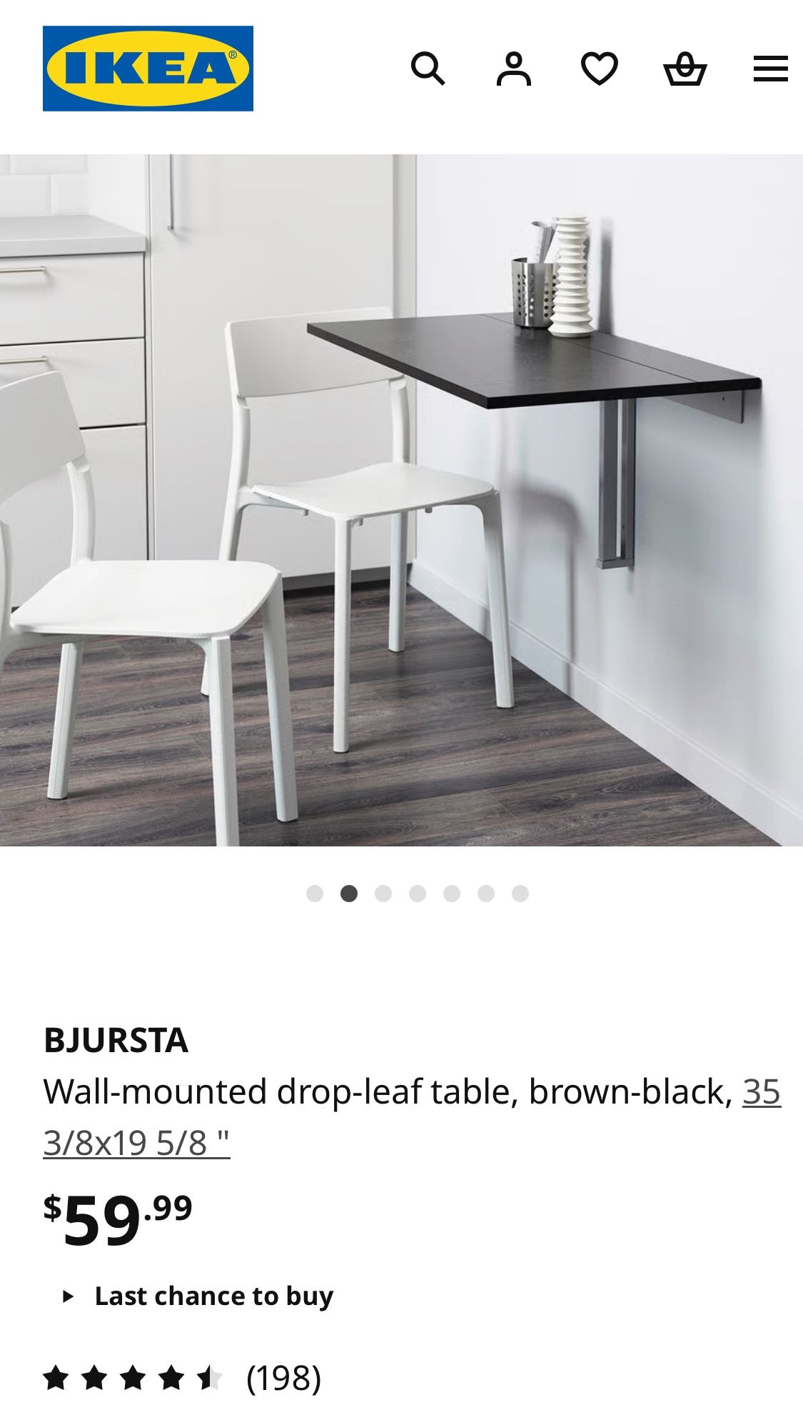 IKEA wall table