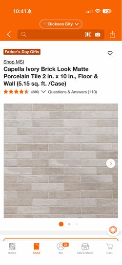 Ivory brick look porcelain tile