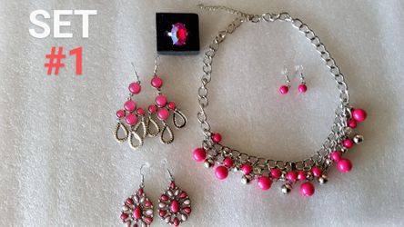 Pretty Jewelry sets. CLICK PIC TWICE TO SEE SET #. REDUCED REDUCED TO $5 PER SET