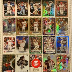 Philadelphia Phillies 40 Card Baseball Lot! Rookies, Prospects, Refractors, Prizms, Relics, Short Prints, Variations & More!