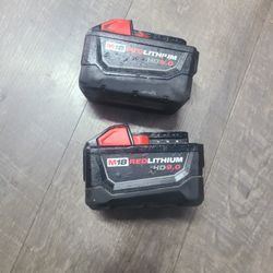 Milwaukee Batteries 9.0 $89 Each