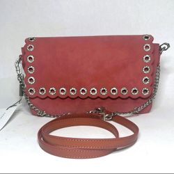 Charles Keith #Pink #Crossbody purse #suede NWT