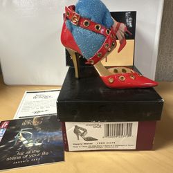 Just The Right Shoe "Heavy Metal" Red Home Office Collectible 25370 W COA