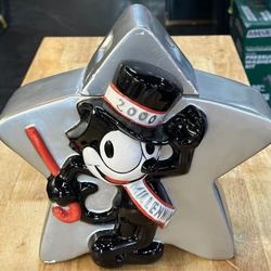 Clay Art Felix The Cat 2000 Millennium Cookie Jar