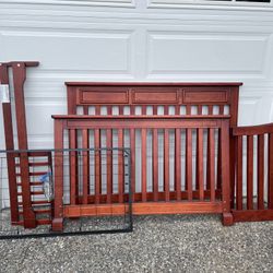 Free Kids Bedroom Set Crib Converts To Bed Changing Table