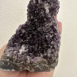 New, Beautiful Large Dark Purple Amethyst With Display Stand.