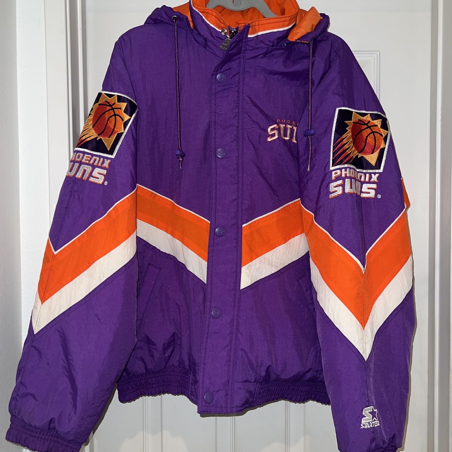 AMAZING Complete Phoenix Suns Vintage Starter Jacket Parka Barkley 