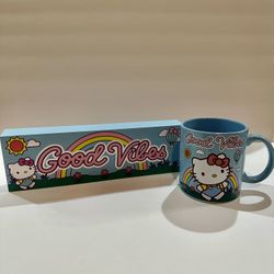 Hello Kitty Good Vibes Decor & Mug / Easter Gift Idea 