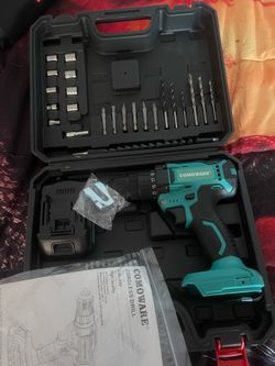 Comoware 20V Cordless Drill Set with Case