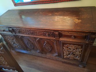 Antique 1920s spanish revival Buffet chest