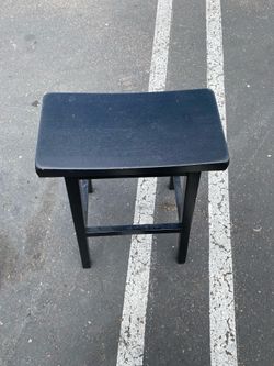 Black Wood Stool