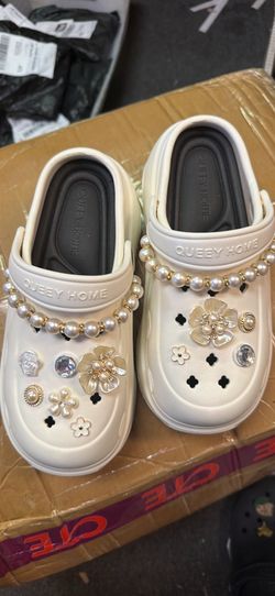 Women's Platform Clogs Slip On Slides Shoes Beach Sandals Gardener Clog Hight Heels Mule Slippers Garden Shoes DIY Accessories Sandals