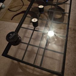 Glass Coffee Table With Matching End Tables