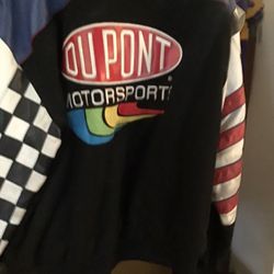 Leather NASCAR   Jacket. XL