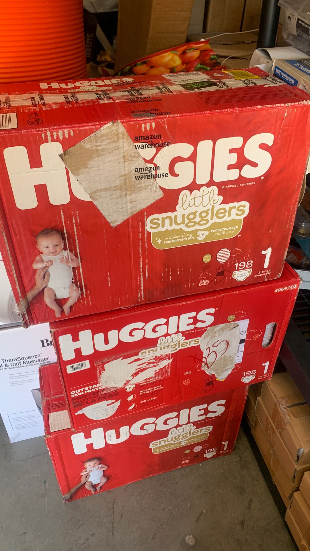 Huggies little snugglers size 1, 198 count