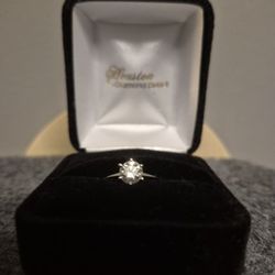 .75 CT 14K WHITE GOLD DIAMOND ENGAGEMENT RING