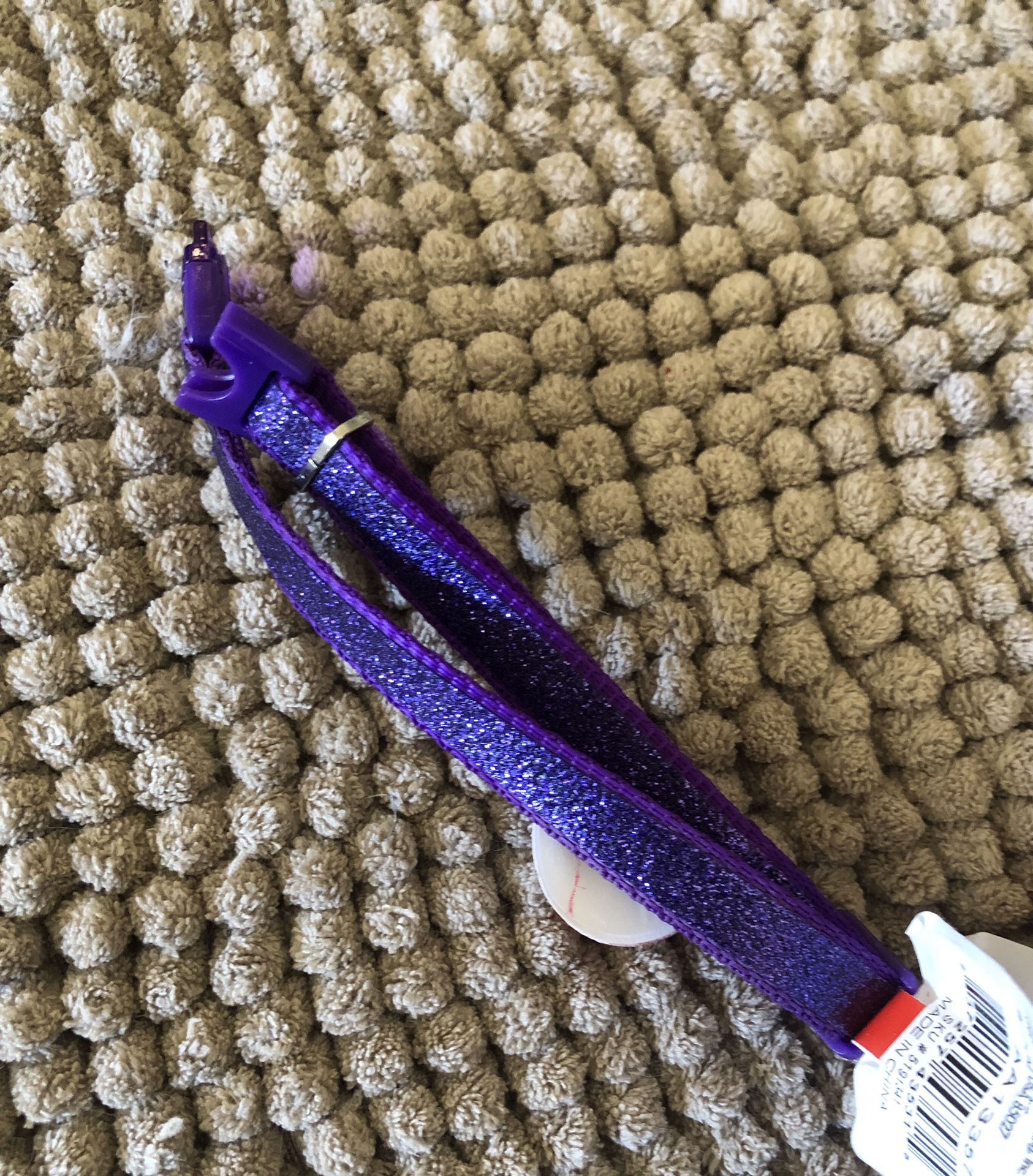 New kitty collar break away glittery purple 8”-12”
