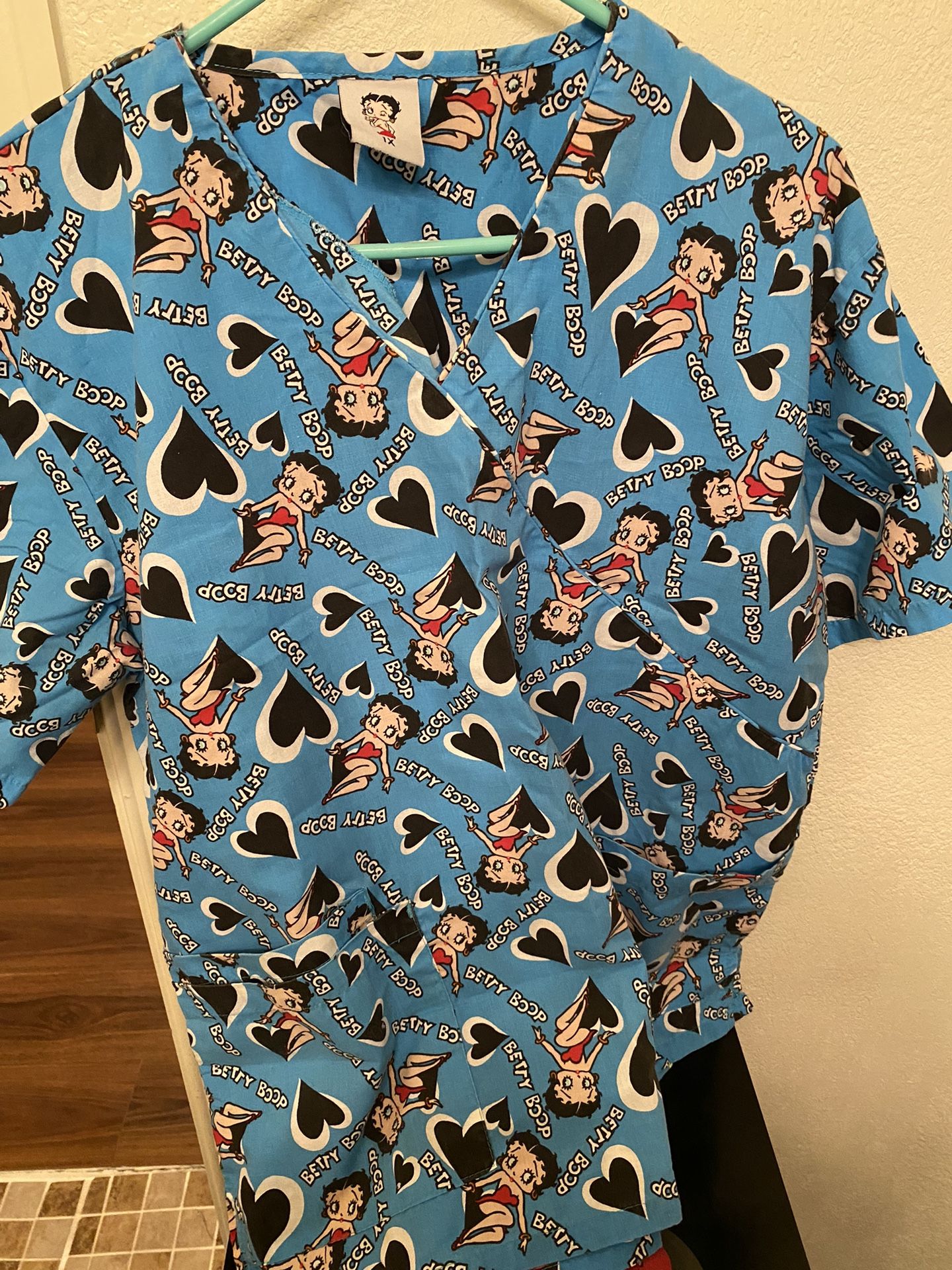 Betty Boop Scrub Top