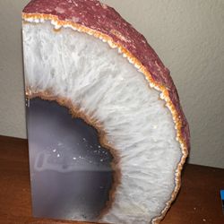 Pink Agate Geode Rock 