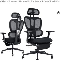 Ergonomic office chair with footrest new