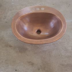 Lavabo para baño de cobre