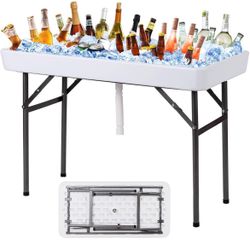 Folding Table, Party Ice Bin Table. NEW