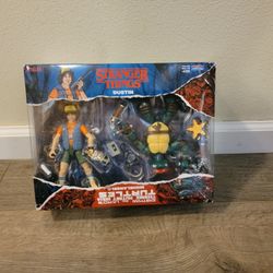 Stranger Things Teenage Mutant Ninja Turtles Crossover Action Figure 2pk - Mikey & Dustin - New In Box!