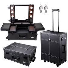 Brand new rolling, make up case with vanity and lights for 120